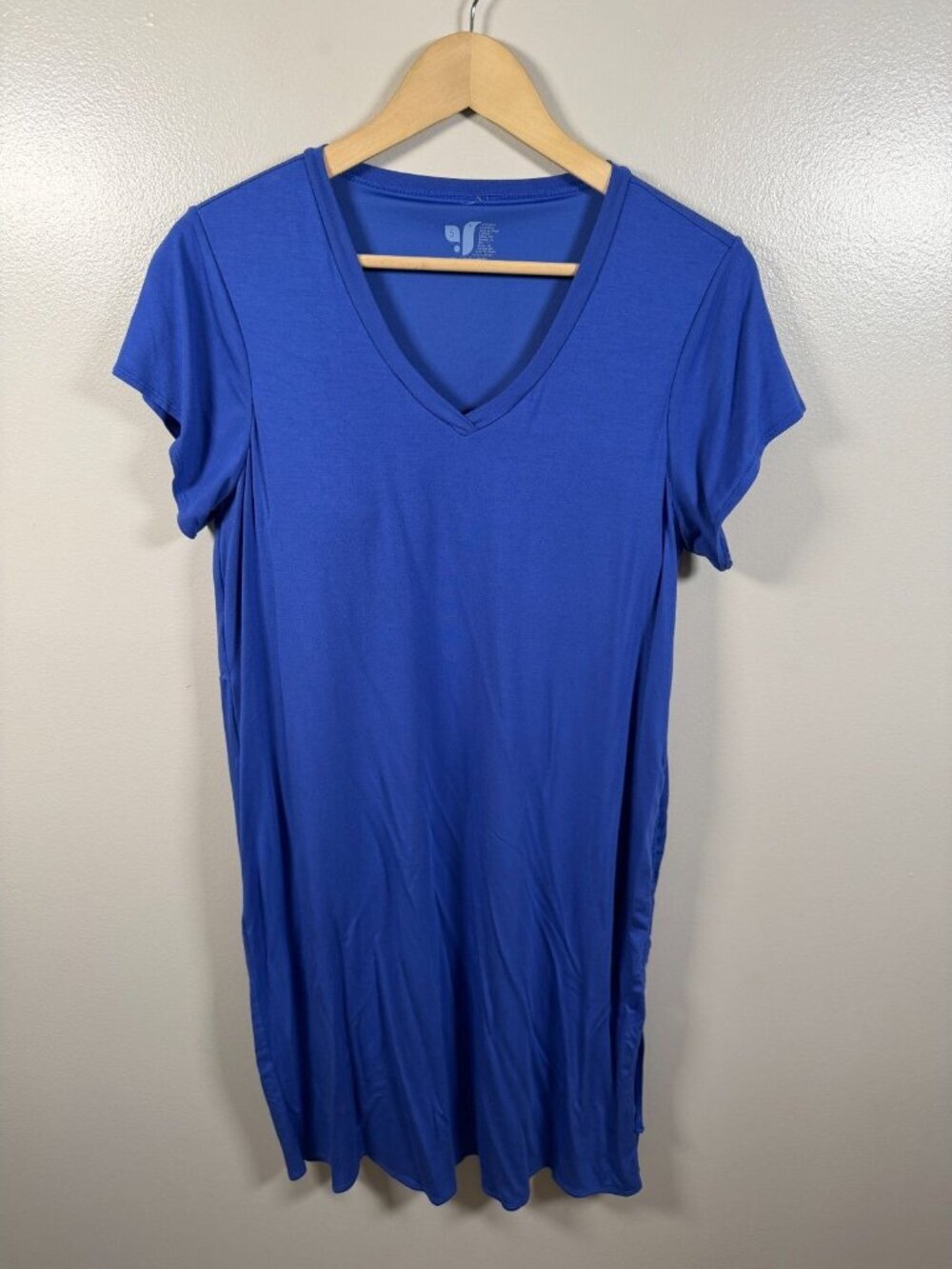 Shebird Vera V-neck Bra Dress Size 5 Medium Large Blue Comfy Travel Casual